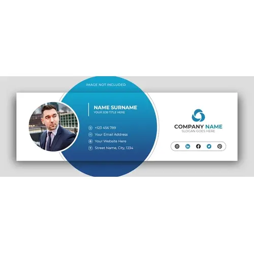 Email signature or email footer and personal social media facebook cover design template