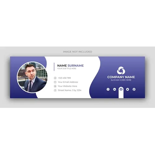 Email signature or email footer and personal social media facebook cover design template