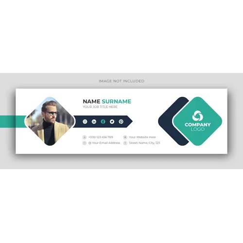 Email signature or email footer and personal social media facebook cover design template