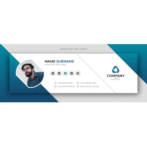 Email signature or email footer and personal social media facebook cover design template