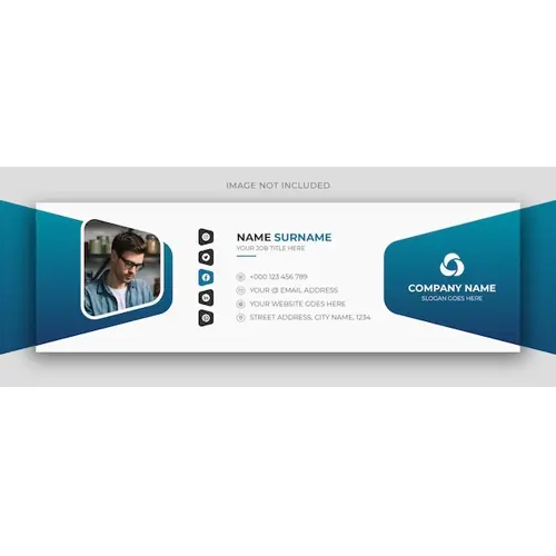 Email signature or email footer and personal social media facebook cover design template