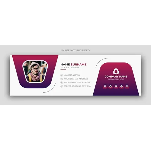 Email signature or email footer and personal social media facebook cover design template
