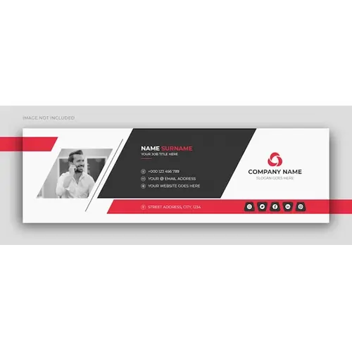 Email signature or email footer and personal social media facebook cover design template