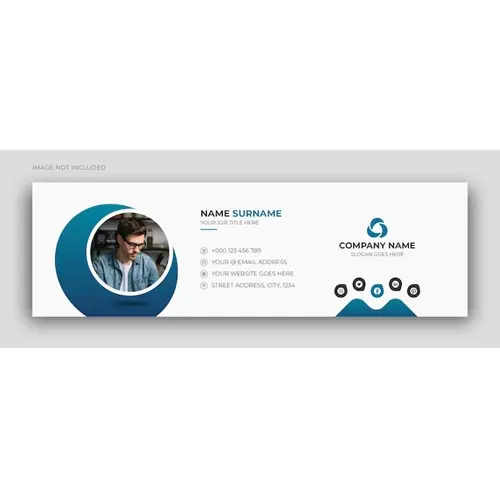 Email signature or email footer and personal social media facebook cover design template