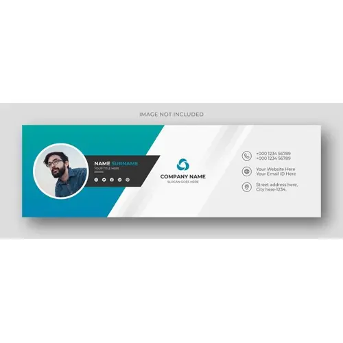 Email signature or email footer and personal social media facebook cover design template