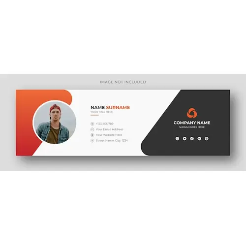 Email signature or email footer and personal social media facebook cover design template