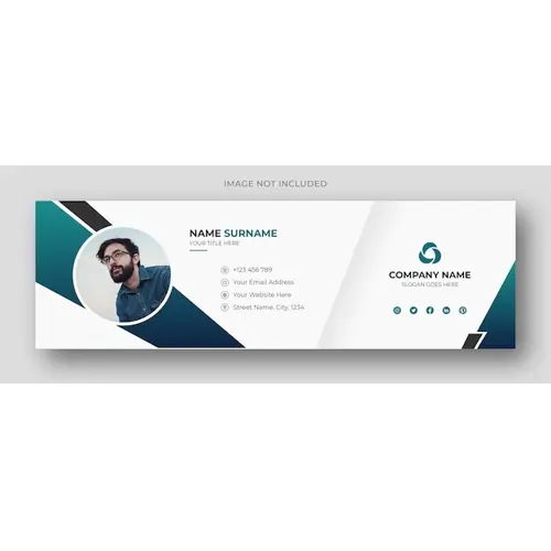 Email signature or email footer and personal social media facebook cover design template