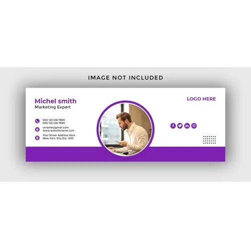 Email signature facebook banner design