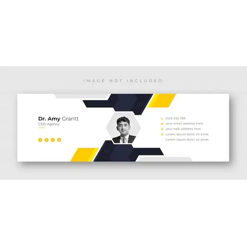Email signature template design or email footer and Facebook cover page template