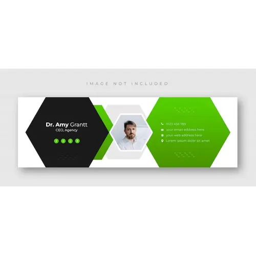 Email signature template design or email footer and Facebook cover page template