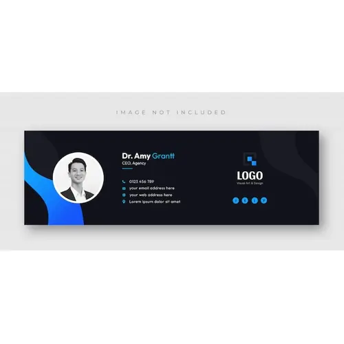 Email signature template design or email footer and Facebook cover page template