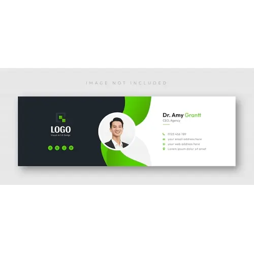 Email signature template design or email footer and Facebook cover page template