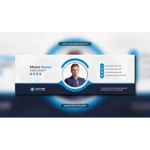 Email signature template design or facebook cover design or personal identity
