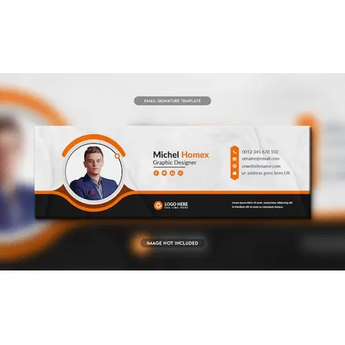 Email signature template design or facebook cover design or personal identity