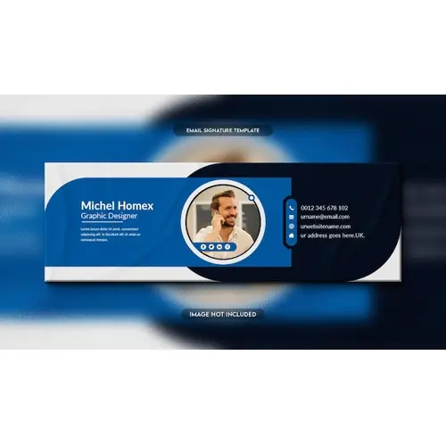 Email signature template design or facebook cover design or personal identity