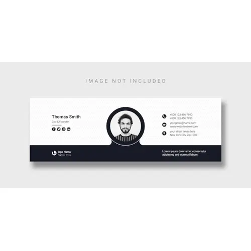 Email signature template design or Facebook cover template