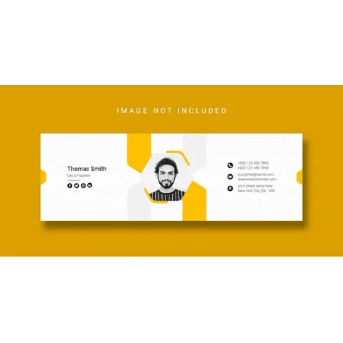 Email signature template design or Facebook cover template