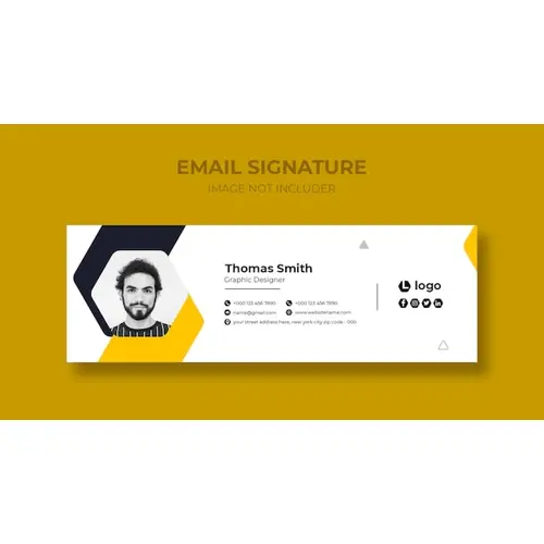 Email signature template design or Facebook cover template