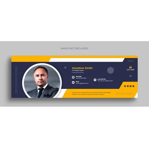 Email signature template or email footer and personal Facebook cover