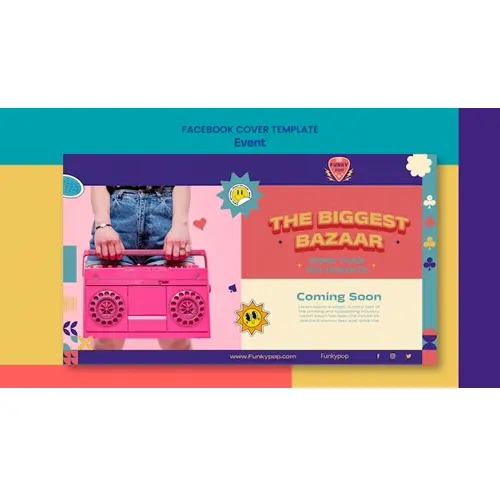 Event celebration facebook cover template