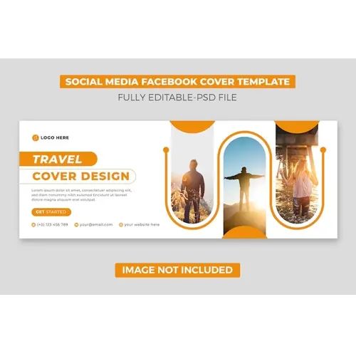 Explore world travel agency social media and facebook cover banner template