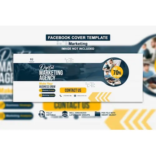 Facebook cover banner for digital marketing template