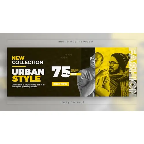 Facebook cover Fashion sale social media web banner template design