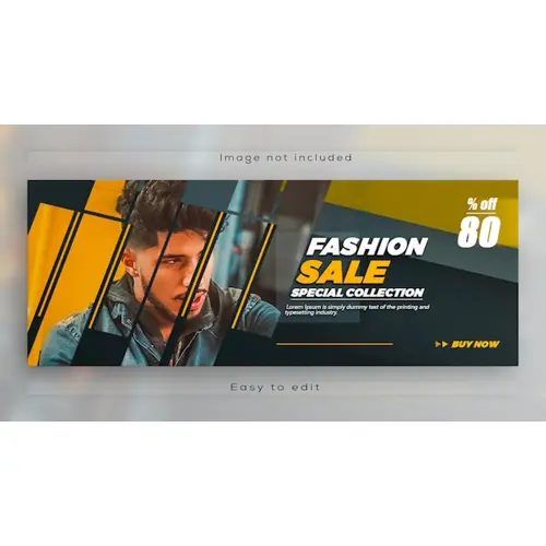 Facebook cover Fashion sale social media web banner template design