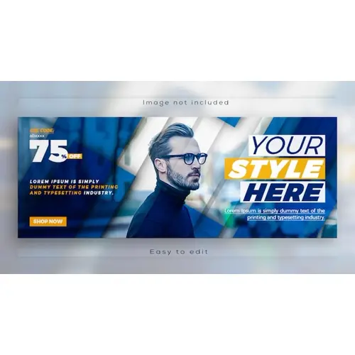Facebook cover Fashion sale social media web banner template design