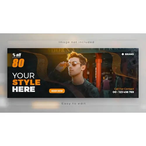 Facebook cover Fashion sale social media web banner template design