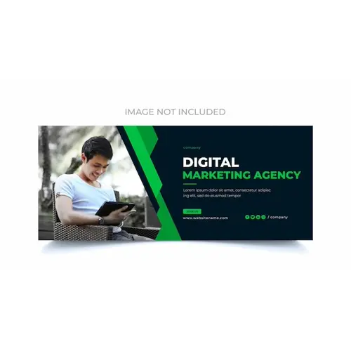 Facebook cover photo Digital marketing psd template