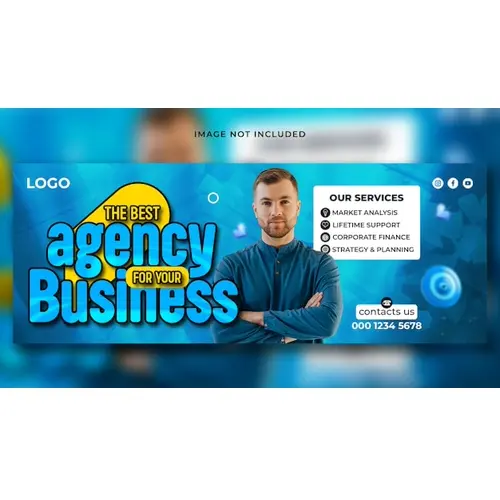 Facebook cover template design for business