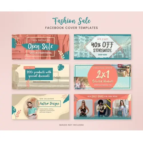 Facebook Cover Templates for Fashion Stores and Sale Promotions
