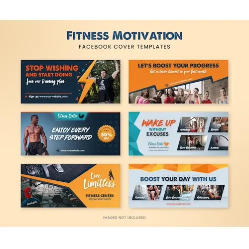 Facebook Cover Templates for Fitness Motivation and Gym Life