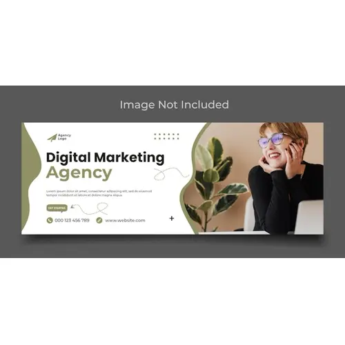 Facebook cover and web banner digital marketing agency template