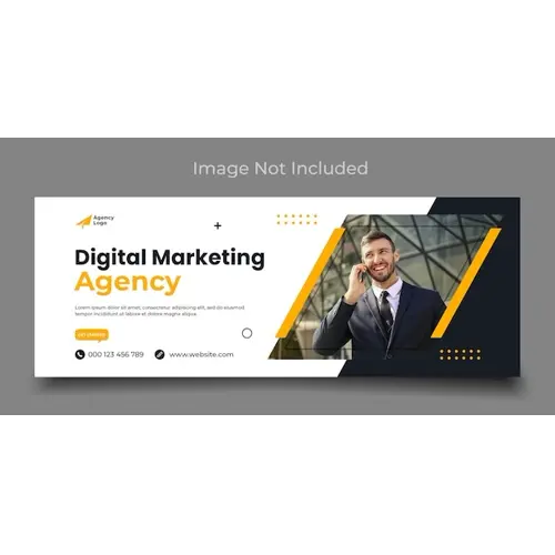 Facebook cover and web banner digital marketing agency template
