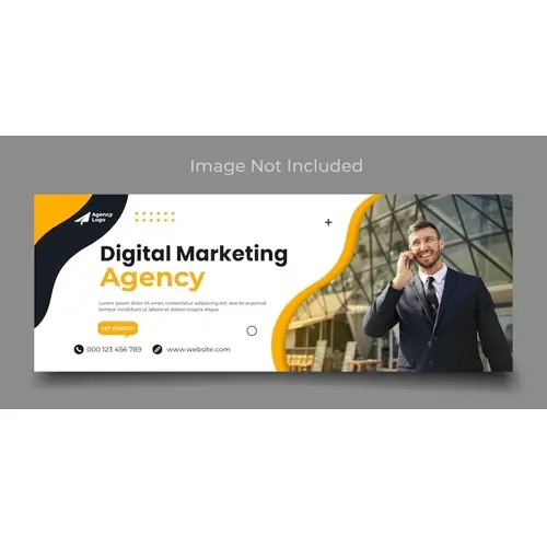 Facebook cover and web banner digital marketing agency template