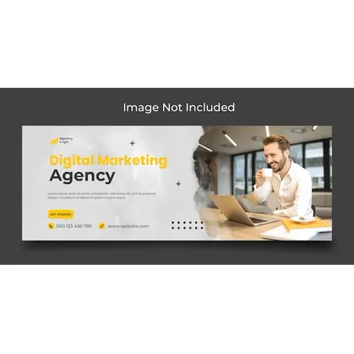 Facebook cover and web banner digital marketing agency template