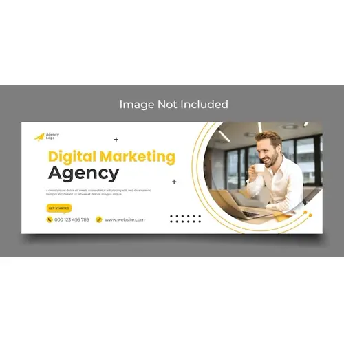 Facebook cover and web banner digital marketing agency template