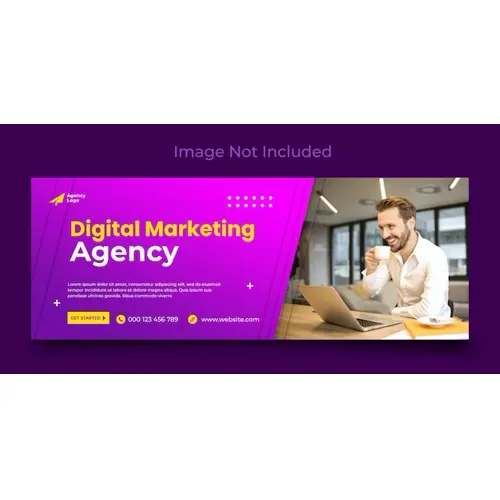 Facebook cover and web banner digital marketing agency template