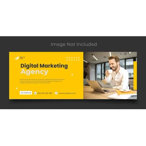Facebook cover and web banner digital marketing agency template