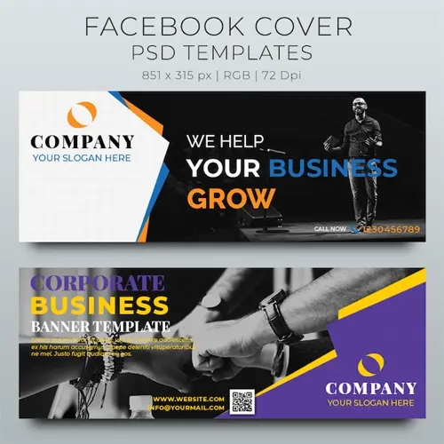 Facebook Cover Web Banner Social Media Design Template