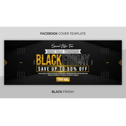 Facebook cover and web banner template for black friday