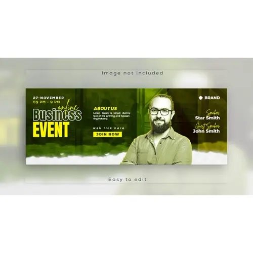 Facebook or other social media covers and online live webinar business conference web banner design