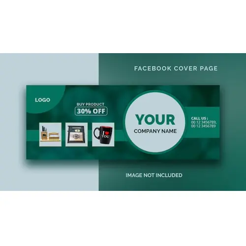 Facebook page social media cover design template