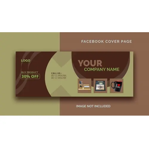 Facebook page social media cover design template