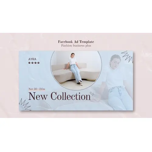 Fashion business square facebook template