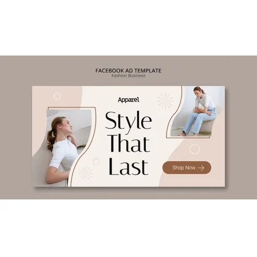 Fashion business square facebook template