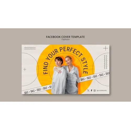 Fashion collection facebook cover  template