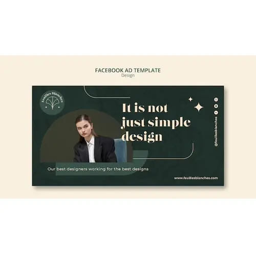 Fashion design facebook ad template
